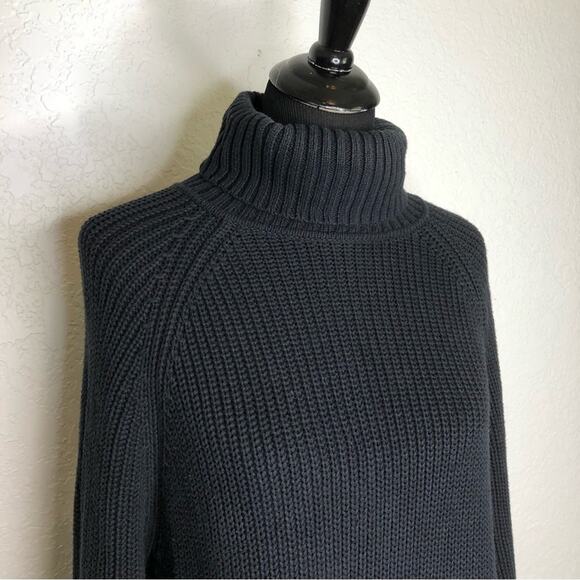 UGG Raelynn black turtleneck funnel chunky ribbed sweater tunic size Small - Picture 4 of 16